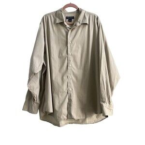 Brooks Brothers Sport Shirt Beige Casual Button Down Size XL Quiet Luxury